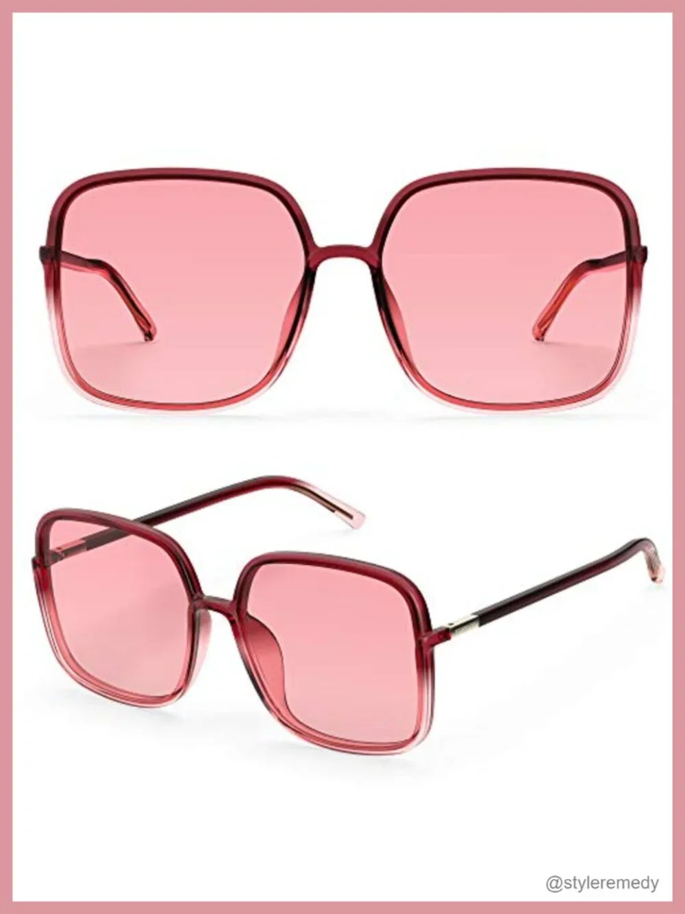 Oversized Square Polarized UV400 Sunglasses for Beach